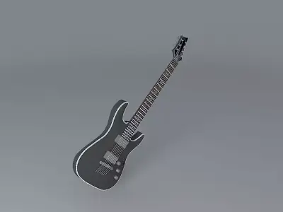 Schecter Hellraiser C7 guitar Free 3D model