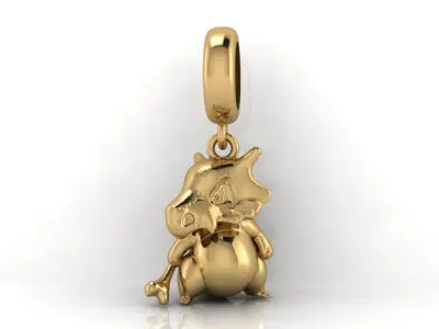 charm pendant pokemon cubone 3D print model