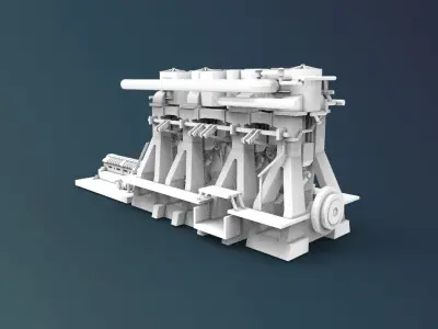 Steam Engine Ship 3D print model