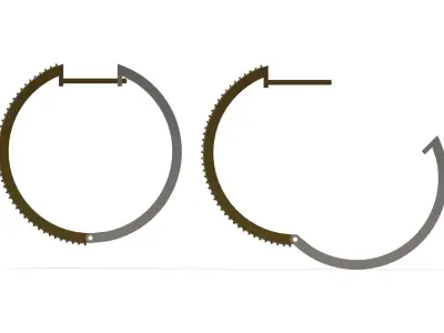 Eternal Sparkling Hoop STL 3D jewelry Earring model je0160 3D print model