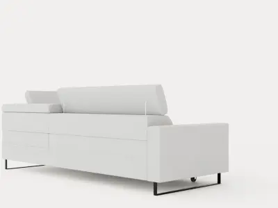 Corner Sofa Bed LIVIO Right Low-poly 3D model