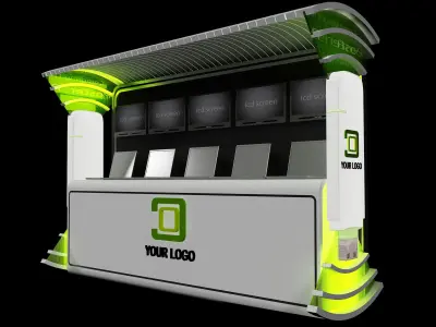  Booth Exhibition Stand a444b 3D model