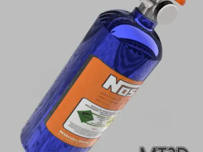 FREE NITROUS BOTTLE WITH DECAL FILES VARIOUS SCALES Free 3D print model