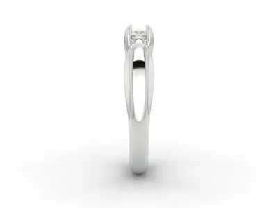 D-1558 solitaire diamond engagement ring gold 3D print model