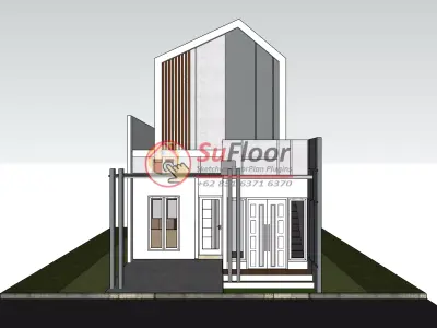 House 6x18m code 657 - Sketchup 3D model 3D model 3D model