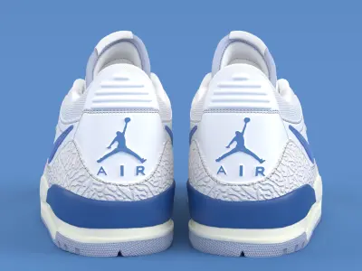 Air Jordan Legacy 312 Low Legend Blue Low-poly 3D model