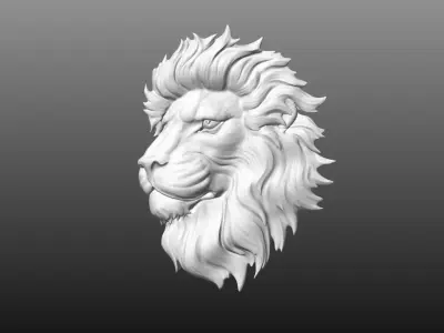 lion head 3D model 3