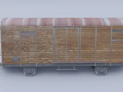 Old German boxcar 3D model