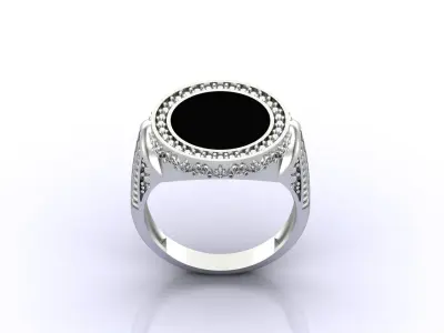 Print Ready STL 3DM  Gents Rings Diamond Men Ring  3D print model 64