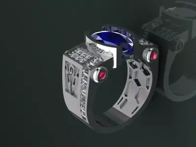 Ring jewelry - Crest  3D print model