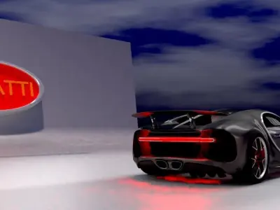 bugatti car 3D model from CGTrader