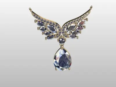 Angel Wing Pendant 3D print model