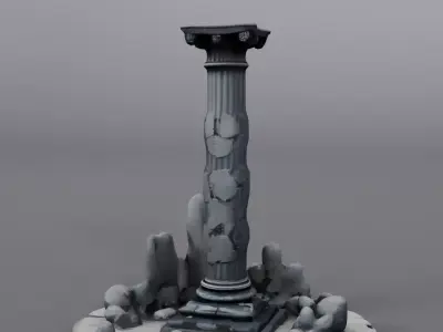 Greek column 3D model