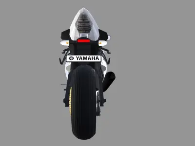 Yamaha R6 Bike Low-poly 3D model