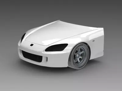 S2000 AP2 Front Assembly Exterior Surfaces - 3D Laser-Scanned 3D model