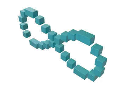 Infinity Symbol v7 003 Low-poly 3D model