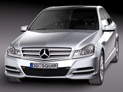 Mercedes-Benz C Class sedan 2012 3D Model 3D model