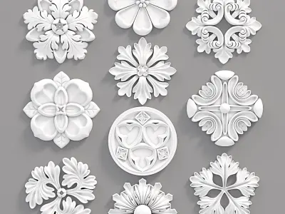 Decorative Wall Rosettes model 3D model