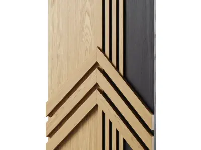 Wooden panel SZEWRON by Wood walls 3D model