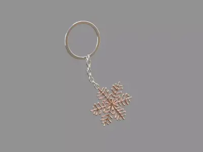  ice-star keychain copper 3D model
