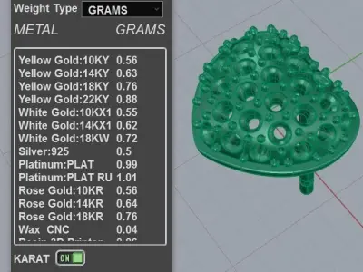 Heart-shaped diamond earrings  3D print model