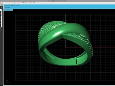 Women Ring Fancy Ring Plain light weight STL 3DM Printable 3D print model 4