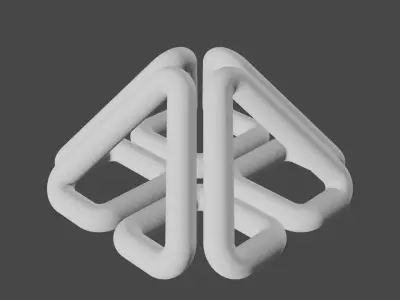 Interesting 3D printable one line object Free 3D print model