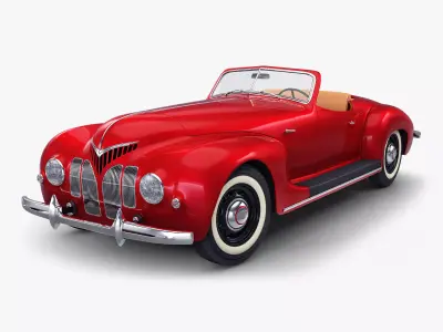 Generic Cabriolet Retro Car v 1 3D model