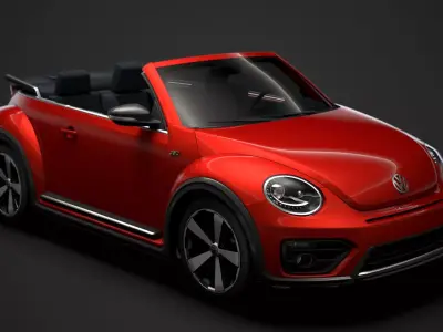 VW Beetle R LIne Convertible 2020 3D model