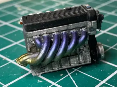 Racing Intake AND Exhaust manifold NA 6 cylinder racing 2JZ RB26 3D print model