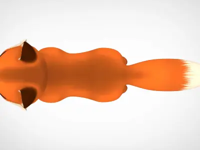 Red Fox Low-poly 3D model