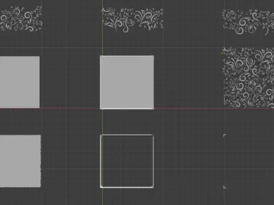 Engraved Wood Decorations CHEAPER KITBASH SET 3D model