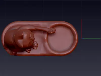 3D Printable Cat Candleholder 3D print model