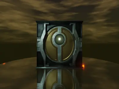 LARGE WALLS and DOOR STEAMPUNK PACKAGE - RogueFilmProductions Low-poly 3D model