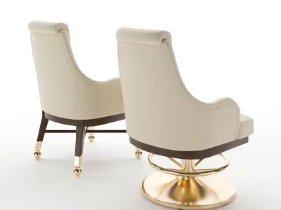 Casino chair Low-poly 3D model