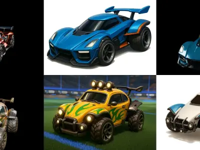 Gt one Car bundle 17 pack 100 glb 3D model