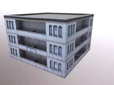 Architectural Building-6 Free low-poly 3D model