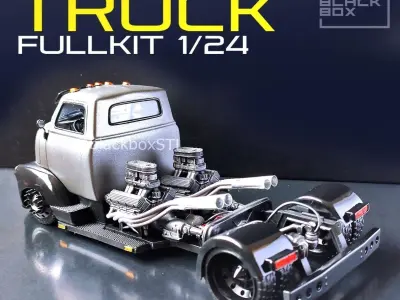 TWIN V8 TRUCK FULL MODELKIT 1-24th 3D print model