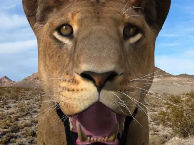 The Ultimate Lioness - fur 3d model 3D model