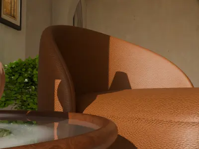 Archviz Single Seat  3 Basic Scene and Lighting 3D model