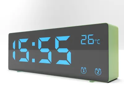 CLOCK BLUEGREEN BLUE Low-poly 3D model
