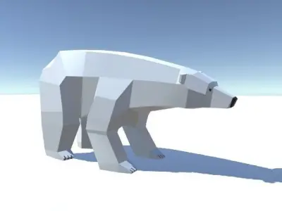 Polar Bear Low-poly 3D model
