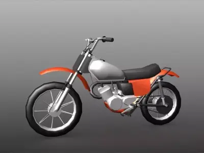 Low-poly Motorbike game asset Low-poly 3D model