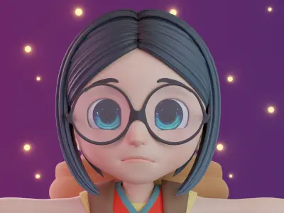 Cartoon Game character Low-poly 3D model