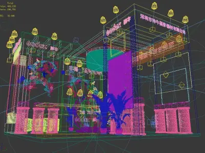 Showroom - Area -6X6-3DMAX2009-017 3D model