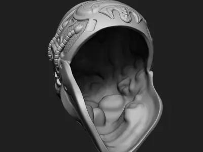 Skull pendant jewelry Robotic for bikers vol13 3D print model