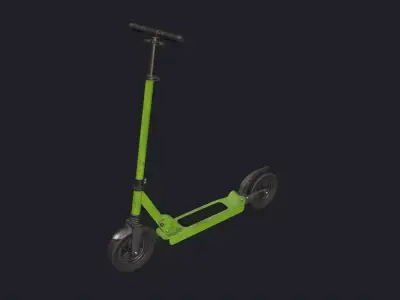 Green Scooter - Kick Scooter - Kids Scooter - Small Scooter Low-poly 3D model