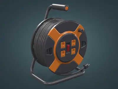Power Station Portable Outlet Low-poly 3D model