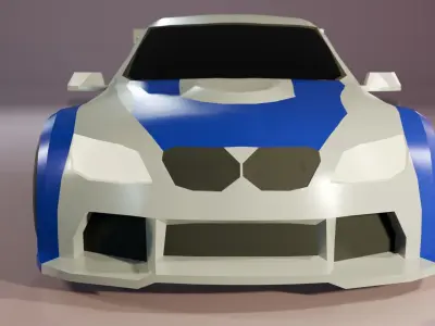Low Poly Gameready BMW M3 E46 Low-poly 3D model