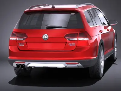 Volkswagen Golf Alltrack 2016 VRAY 3D model